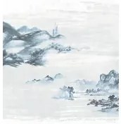 Jannelli & Volpi Wandbild Kawa - Blue Panel 3