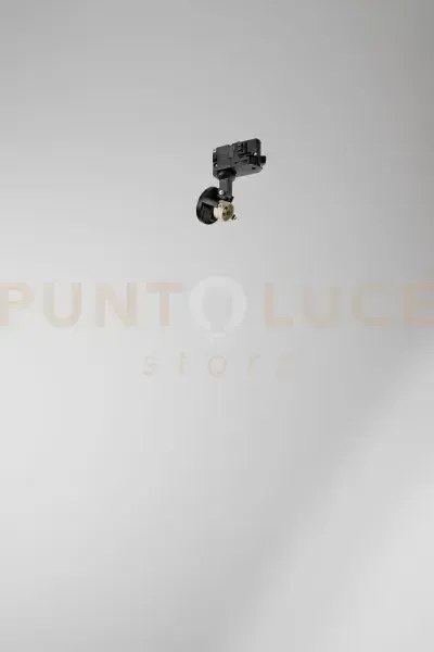 Faretto in alluminio nero binario 1 luce attcco gu10 5,3cm