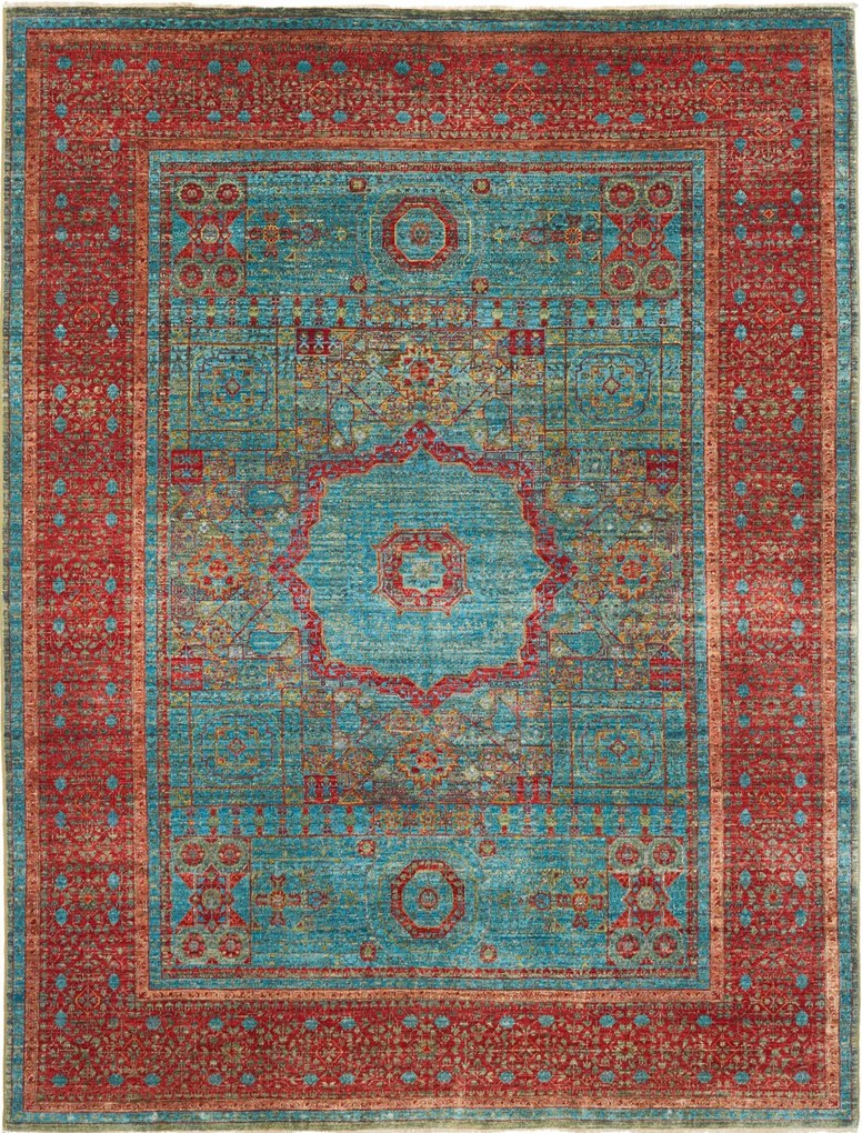 Mamluk Tappeto 230x180 Rosso (Pakistan) Annodato A Mano