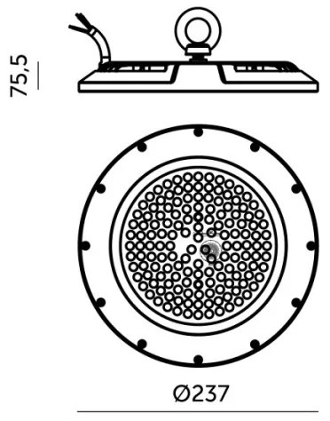 LED Luce tecnica per impieghi gravosi GRAZA HIGHBAY LED/100W/230V 4000K IP65
