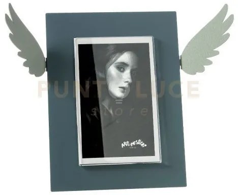 Portafoto di design icaro piccolo petrolio ,bianco marmo in ferro e...