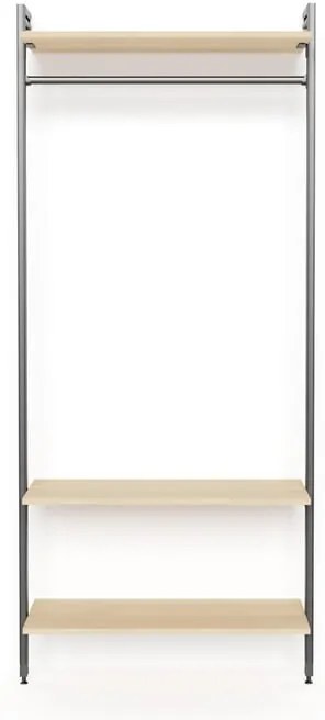 Kit cabina armadio PROJECT KIT INGRESSO 90X50 CM INDUSTRIAL in alluminio 95 x 220 x 50 cm marrone/antracite
