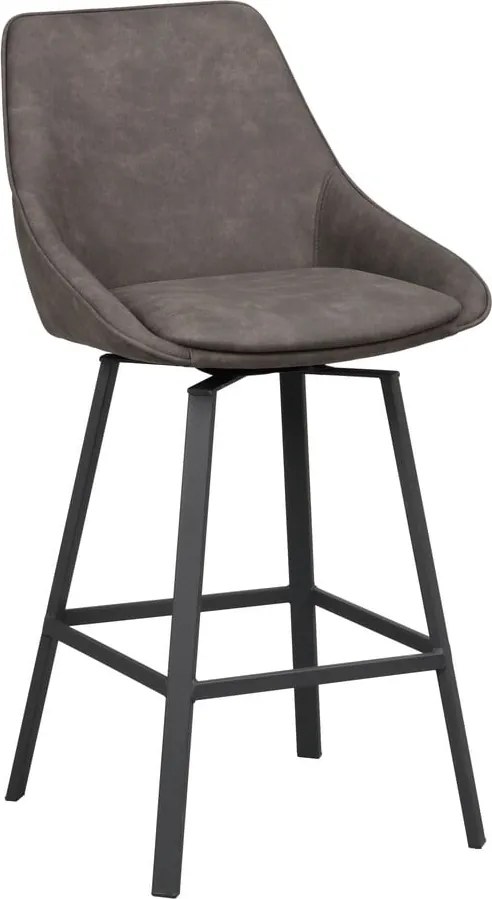 Sgabelli da bar grigi in set di 2 (altezza seduta 65 cm) Alison - Rowico