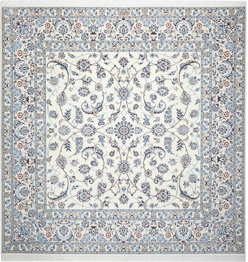 Nain Tappeto persiano 210 x 210 Beige (Iran) Annodato A Mano