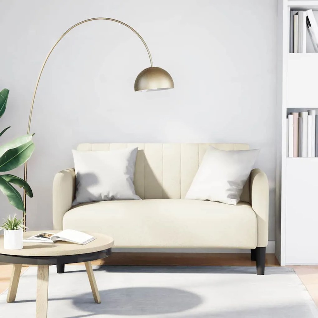 Divano Divanetto Crema 109 Cm İn Velluto /