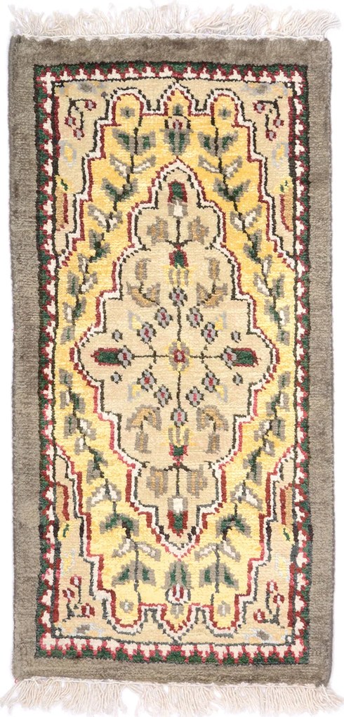 Agra Tappeto 60 x 30 Beige (Indian) Annodato A Mano