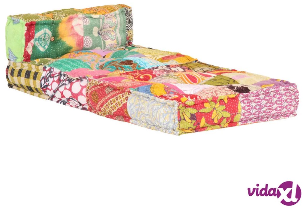 vidaXL Pouf Modulare in Tessuto Patchwork