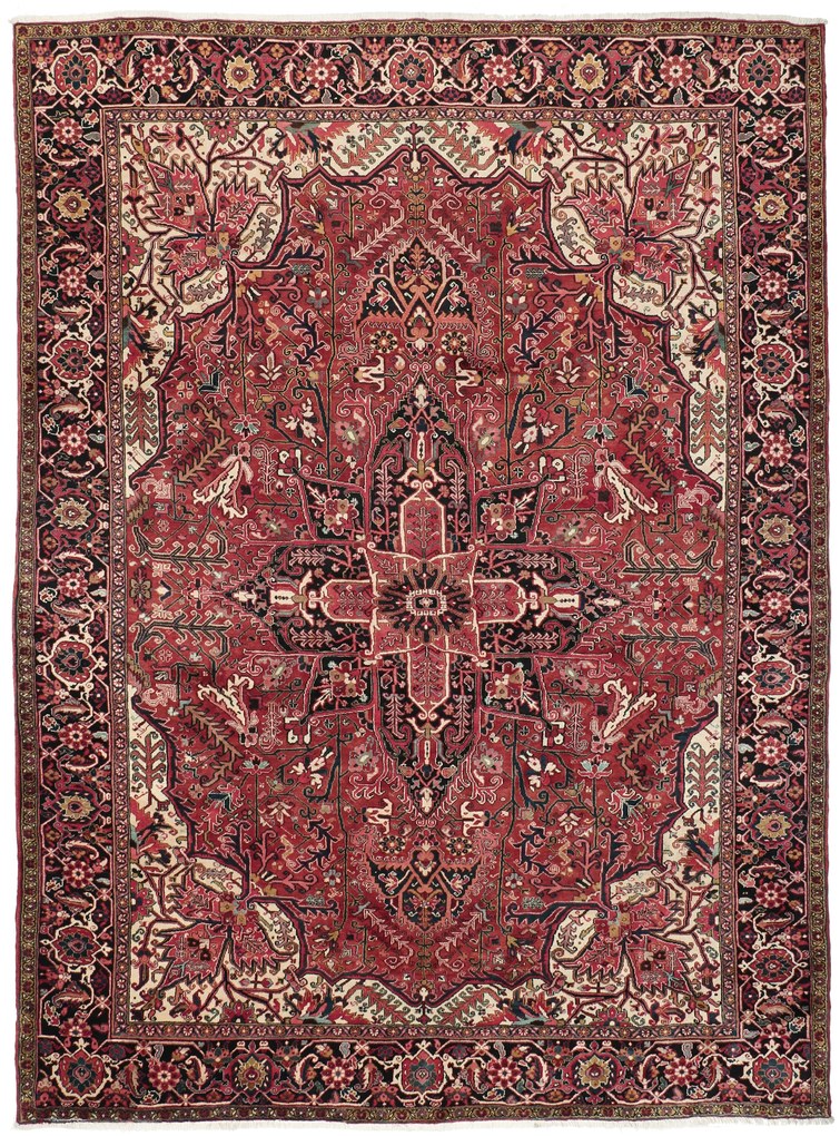 Heriz Tappeto 400x300 (Iran) Annodato A Mano