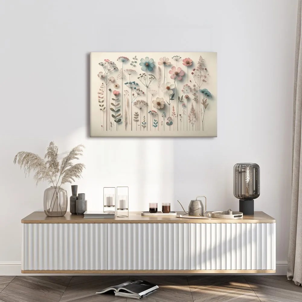 Quadro su tela – Fiori di campo secchi