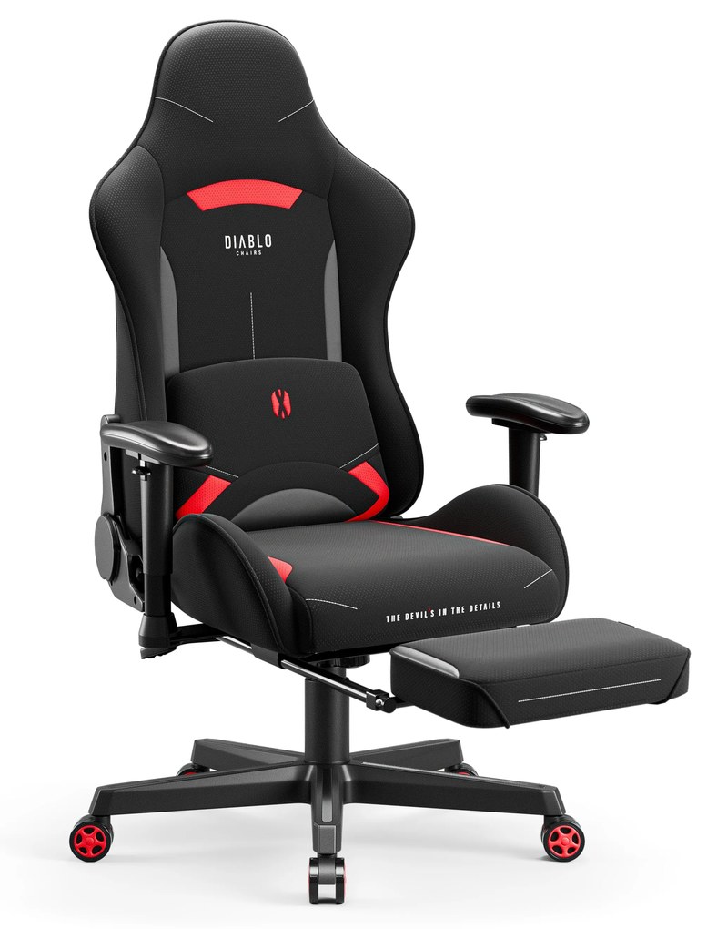 Sedia girevole da gaming Diablo X-Starter nera e rossa