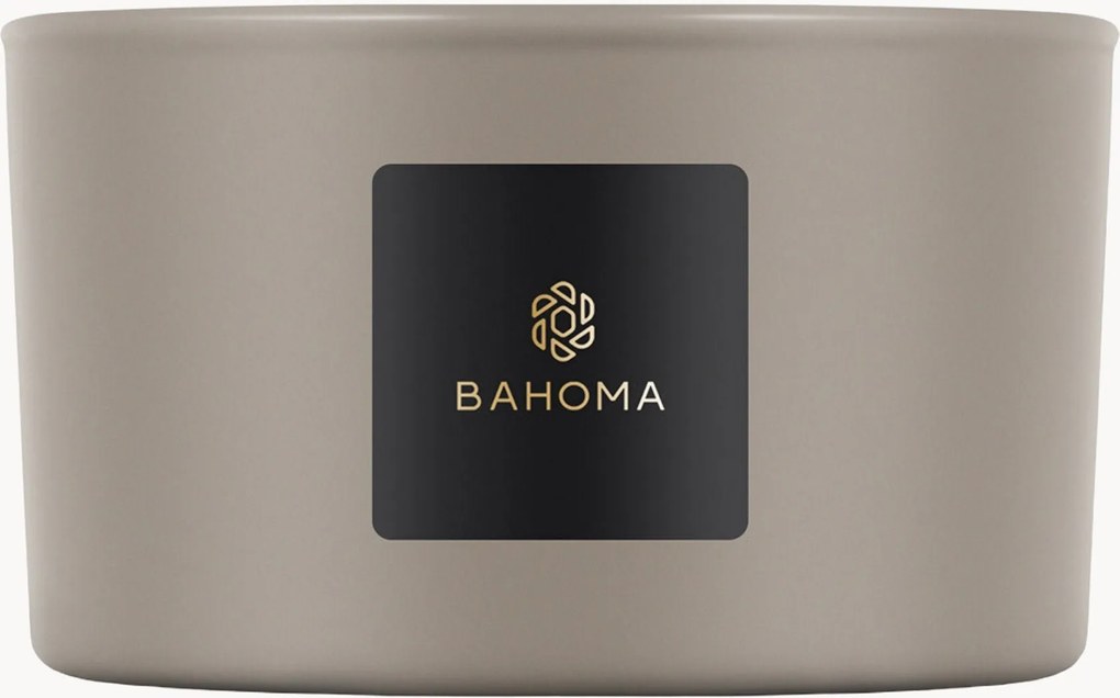 Candela con 3 stoppini in scatola (pesca e fiori di pepe)