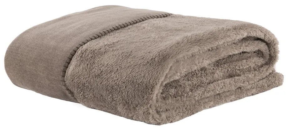 Coperta grigio tortora in micropile 150x200 cm Tomo – Tiseco Home Studio