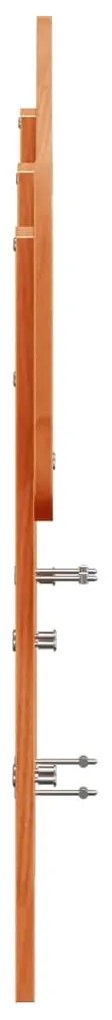 Testiera marrone cera 120 cm in legno massello di pino