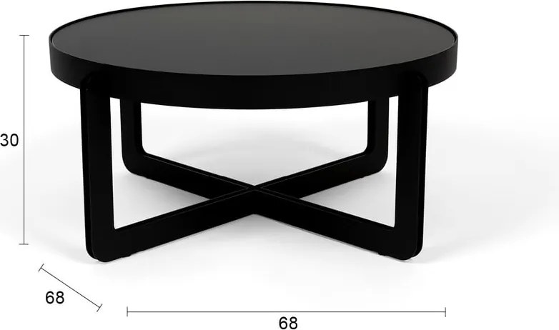 Tavolino da salotto rotondo nero Centre – Zuiver