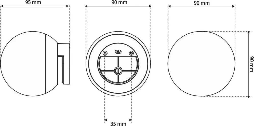 Lampada LED da Specchio Rotonda 3W IP54 - Da cornice o filo lucido Colore Bianco Naturale 4.000K