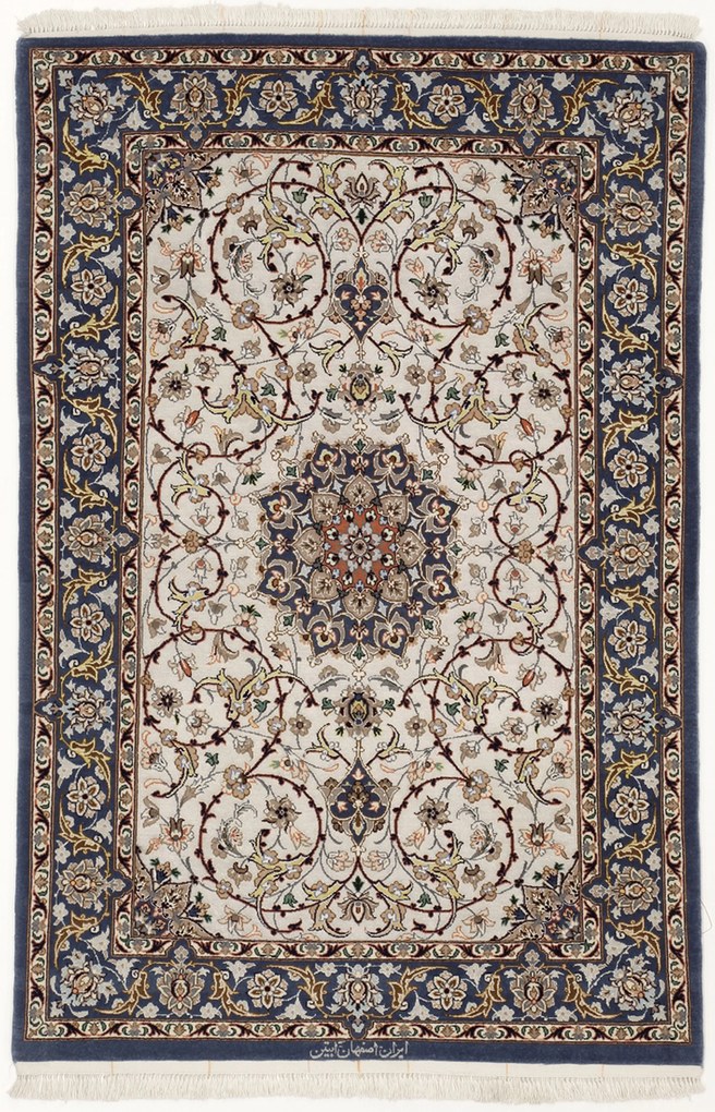 Isfahan Tappeto 80x130 (Iran) Annodato A Mano