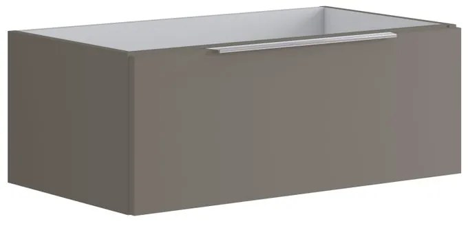 Mobile da bagno sospeso sotto lavabo L 79.5 x H 30 x P 45.5 cm grigio opaco, 1 cassetto Brera