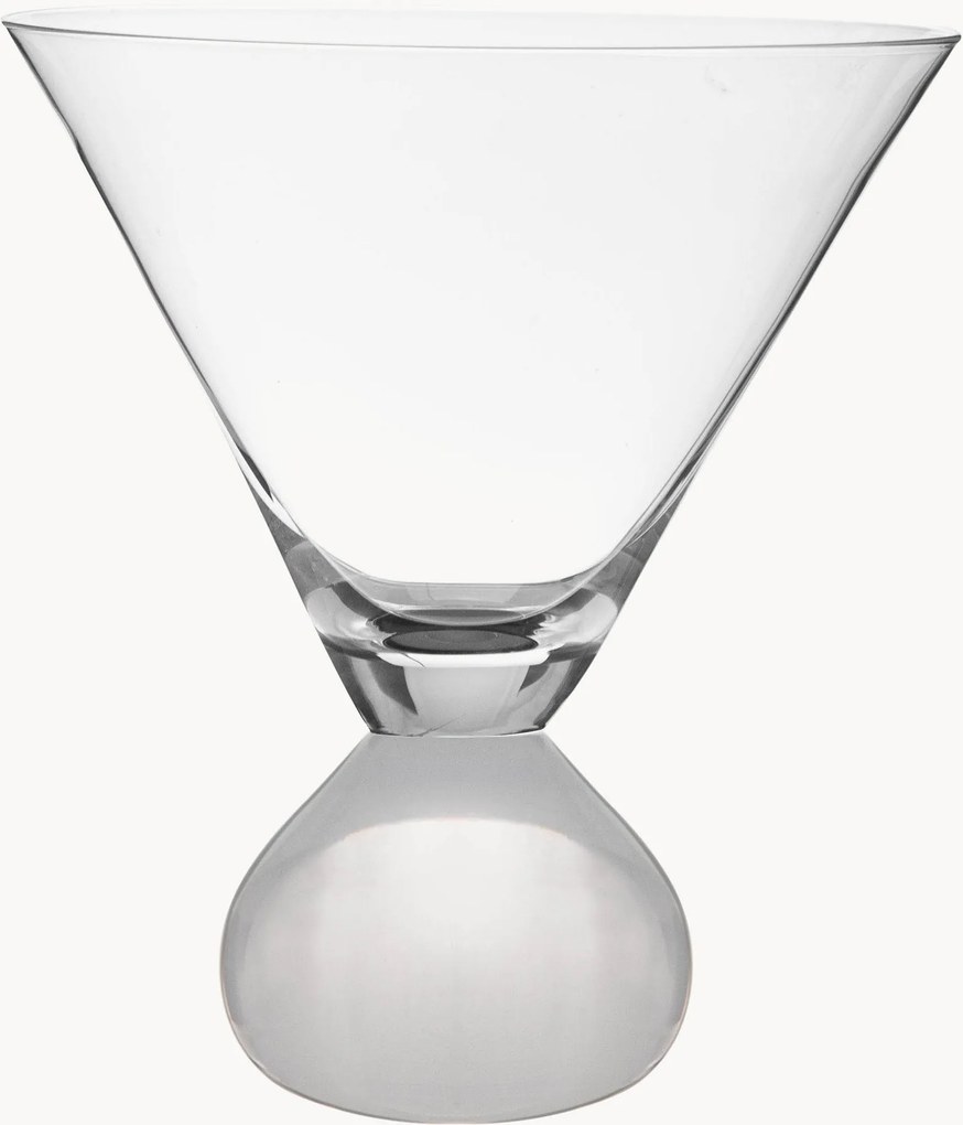 Set di 2 bicchieri da Martini in cristallo fatti a mano Zephyr