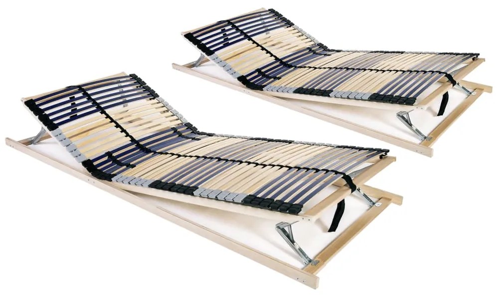 Reti A Doghe 2 Pz 7 Zone Con 42 Doghe İn Legno 80x200 Cm /