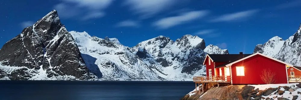 Stampa su tela – Paesaggio notturno in Norvegia