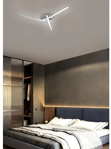 Brilagi - Plafoniera a LED STRIPES LED/24W/230V argento