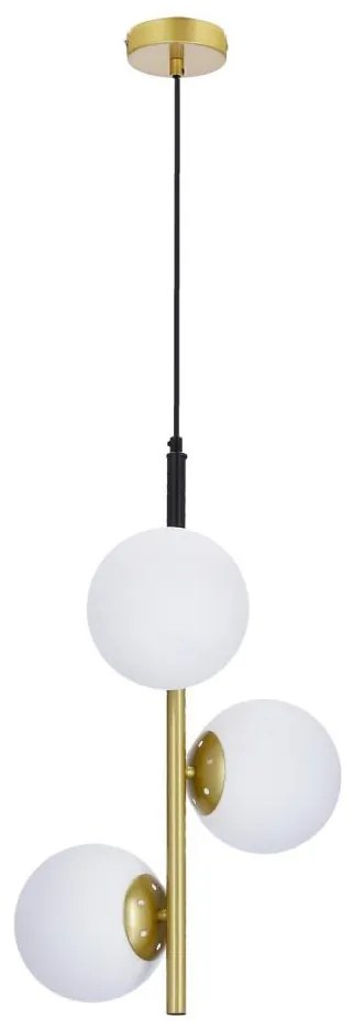 Lampadario a sospensione con filo DUO 3xE14/40W/230V oro/nero