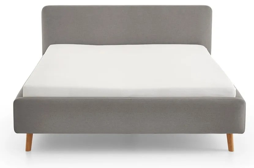 Letto matrimoniale imbottito grigio chiaro rete non inclusa 180x200 cm Mattis – Meise Möbel