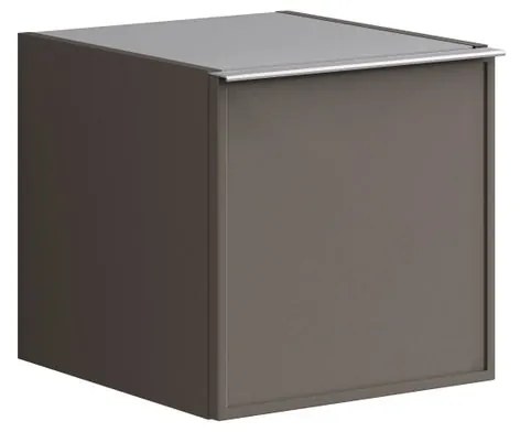 Struttura semi colonna da bagno Pixel 1 anta laccato opaco grigio carbone L 40 x H 40 x P 45.5 cm