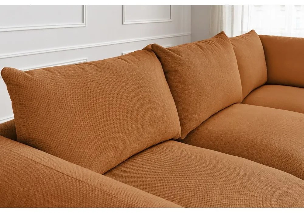 Divano angolare arancione Ernest – Bobochic Paris