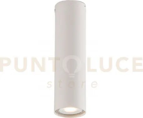 Plafoniera-faretto fluke tonda bianca 1 luce attacco gu10 5,5x5,5x20cm