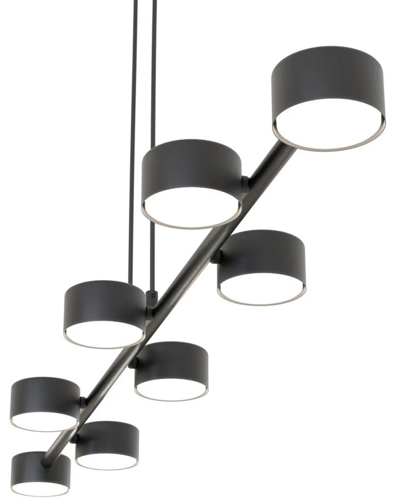Lampadario a sospensione MEGARA 8 Nero 8xGX53