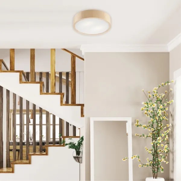 Lampada a soffitto NATURAL 2xE27/60W/230V Ø37 cm pino