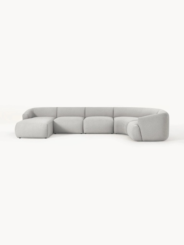 Divano angolare XL componibile in bouclé Sofia