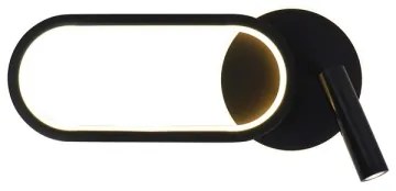 Applique a LED MONET LED/13W/230V + LED/2W 3000/4000/6000K nero