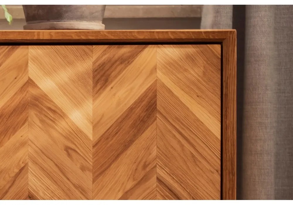 Armadio in legno di quercia di colore naturale 97x196 cm Abies - The Beds