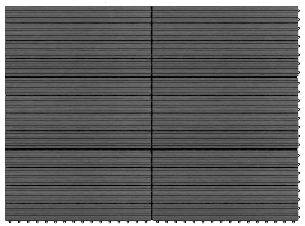 Piastrelle Per Decking İn Wpc 6 Pz 60x30 Cm 1,08 M² Nere /