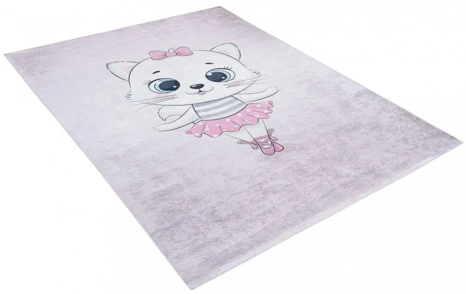 Tappeto per bambini con il motivo di un adorabile gatto  Larghezza: 120 cm | Lunghezza: 170 cm