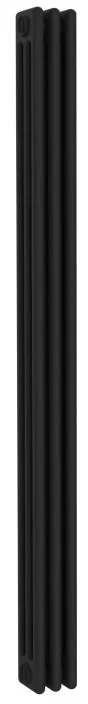 Radiatore acqua calda Comby in acciaio 3 colonne, 3 elementi, interasse 1935 mm, nero