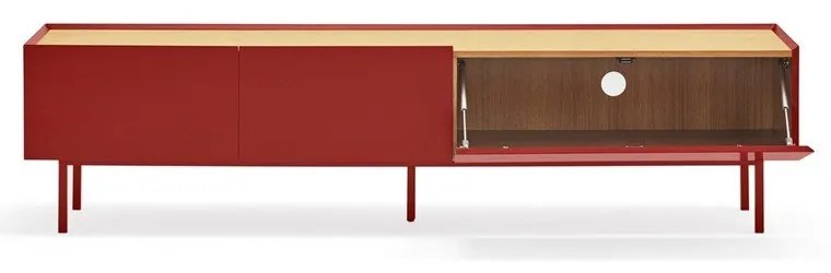 Mobile TV rosso scuro effetto rovere 180x45 cm Arista - Teulat
