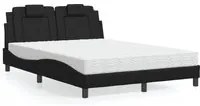 Letto con Materasso Nero 140x190 cm in Similpelle 3208789