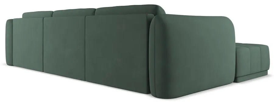 Divano angolare verde (con penisola a sinistra) Hoku – Makamii
