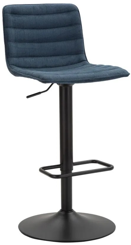 Sgabello Bar Alta Navy con Regolazione di Altezza - cm 43x49,5x85,5-107 (seduta cm 61-82,5)