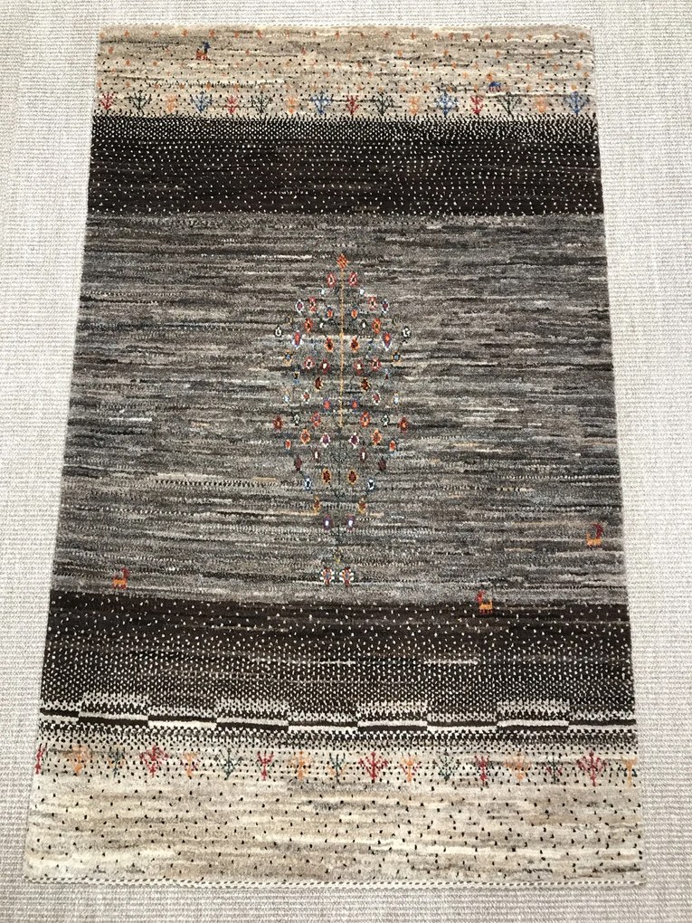 Loribaft Tappeto 80 x 140 Marrone (Iran) Annodato A Mano