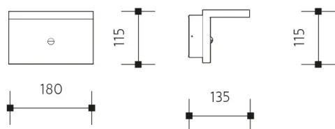 Applique a LED da esterno NATURA LED/12W/230V 4000K IP65 marrone/antracite