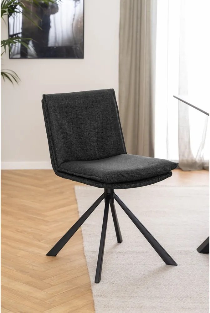 Sedia da pranzo grigio scuro Flynn - Actona