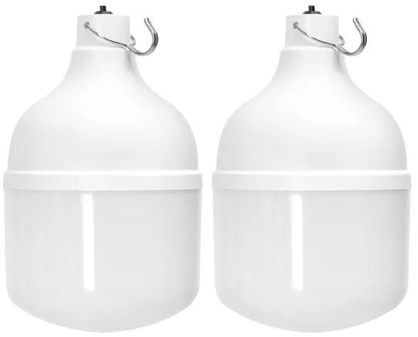 Aigostar - Lampadario solare LED con sensore 2xLED/35W/12V 6000 mAh 6500K diametro 10 cm