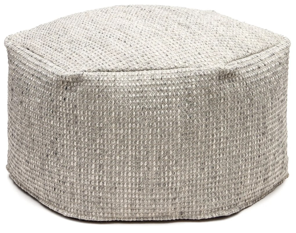Kave Home - Pouf Almadraba 100% PET grigio 60 x 50 cm