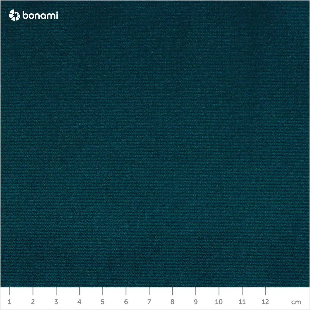 Divano letto angolare in velluto turchese (angolo sinistro) Lofty Lilly - Miuform