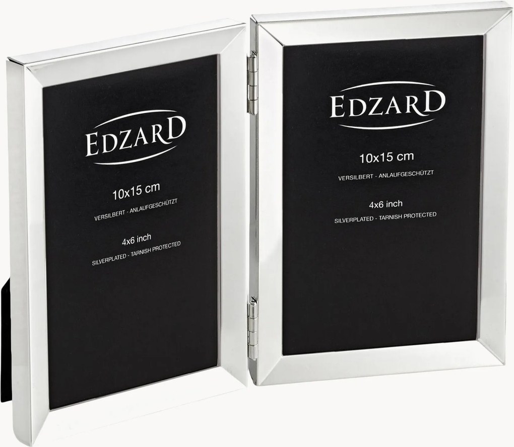 Cornice portafoto doppia placcata in argento Livorno