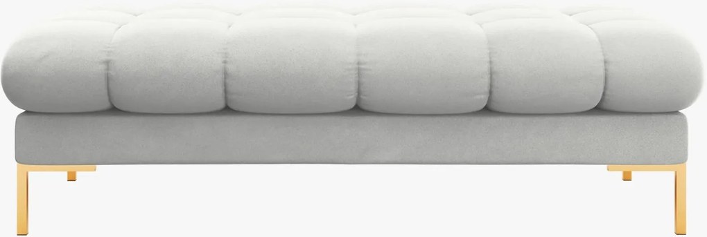 Panca Mamaia 2 posti in velluto Bluvel gambe oro - L133cm